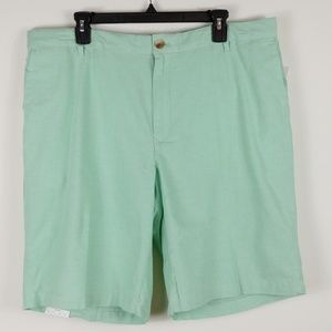 $11 NWT Izod Newport Oxford Flat Green Shorts